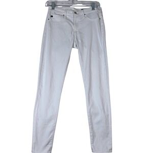 AG Adriano Goldschmied Women's Abbey Ankle Jeans 26 R White Mid Rise Skinny